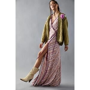 Free People Phoebe Maxi Wrap Dress Medium